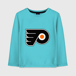 Лонгслив хлопковый детский Philadelphia Flyers, цвет: бирюзовый