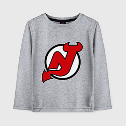 Лонгслив хлопковый детский New Jersey Devils, цвет: меланж