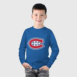 Лонгслив хлопковый детский Montreal Canadiens, цвет: синий — фото 2
