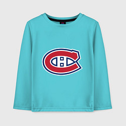 Лонгслив хлопковый детский Montreal Canadiens, цвет: бирюзовый