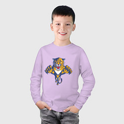 Лонгслив хлопковый детский Florida Panthers, цвет: лаванда — фото 2
