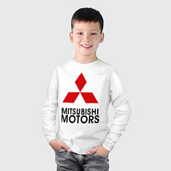 Лонгслив хлопковый детский Mitsubishi, цвет: белый — фото 2