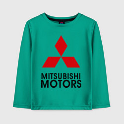 Лонгслив хлопковый детский Mitsubishi, цвет: зеленый