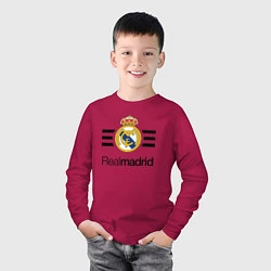 Лонгслив хлопковый детский Real Madrid Lines, цвет: маджента — фото 2