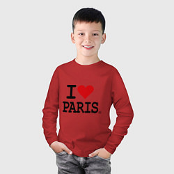 Лонгслив хлопковый детский I love Paris, цвет: красный — фото 2
