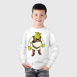 Лонгслив хлопковый детский Shrek 3, цвет: белый — фото 2