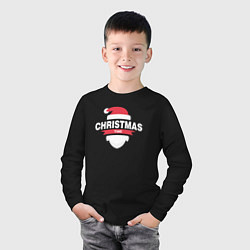 Лонгслив хлопковый детский Christmas Time, цвет: черный — фото 2