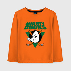 Лонгслив хлопковый детский Anaheim Mighty Ducks, цвет: оранжевый