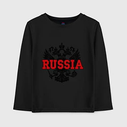 Лонгслив хлопковый детский Russia Coat, цвет: черный