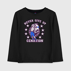 Лонгслив хлопковый детский WWE Never Give Up, цвет: черный