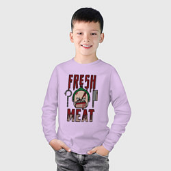 Лонгслив хлопковый детский Dota 2: Fresh Meat, цвет: лаванда — фото 2