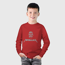 Лонгслив хлопковый детский Metallica scool, цвет: красный — фото 2