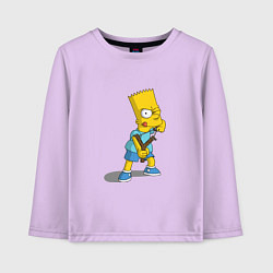 Лонгслив хлопковый детский Bad Bart, цвет: лаванда