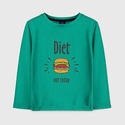 Детский лонгслив Diet. Not Today