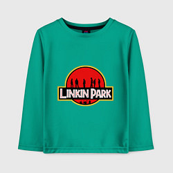 Лонгслив хлопковый детский Linkin Park: Jurassic Park, цвет: зеленый