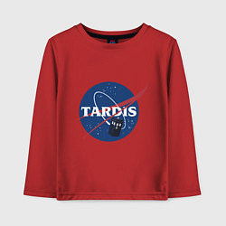 Лонгслив хлопковый детский Tardis NASA, цвет: красный