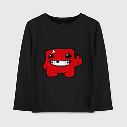 Лонгслив хлопковый детский Super Meat Boy, цвет: черный