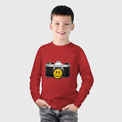 Лонгслив хлопковый детский Фото-smile, цвет: красный — фото 2