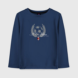 Лонгслив хлопковый детский AC Milan - Since 1899 NEW 2022, цвет: тёмно-синий
