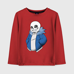 Лонгслив хлопковый детский Sans, цвет: красный