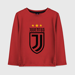 Лонгслив хлопковый детский Juventus FC: 3 stars, цвет: красный