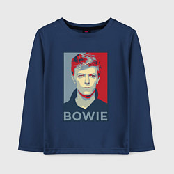 Лонгслив хлопковый детский Bowie Poster, цвет: тёмно-синий