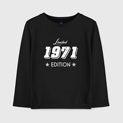 Лонгслив хлопковый детский Limited Edition 1971, цвет: черный