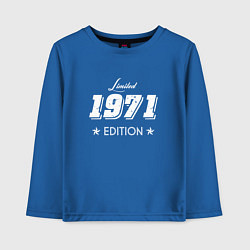 Лонгслив хлопковый детский Limited Edition 1971 цвета синий — фото 1