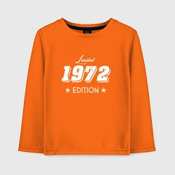 Лонгслив хлопковый детский Limited Edition 1972, цвет: оранжевый