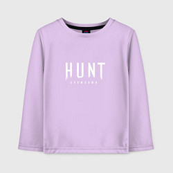 Лонгслив хлопковый детский Hunt: Showdown White Logo, цвет: лаванда