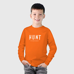 Лонгслив хлопковый детский Hunt: Showdown White Logo, цвет: оранжевый — фото 2