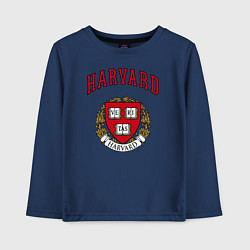 Лонгслив хлопковый детский Harvard university, цвет: тёмно-синий