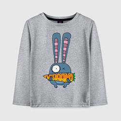 Лонгслив хлопковый детский Заяц с морковкой, цвет: меланж