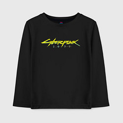 Лонгслив хлопковый детский Cyberpunk 2077, цвет: черный