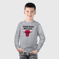 Лонгслив хлопковый детский Chicago Bulls, цвет: меланж — фото 2
