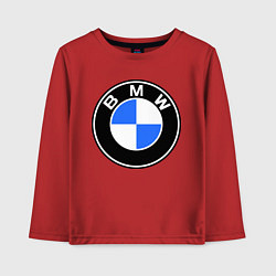 Лонгслив хлопковый детский Logo BMW, цвет: красный