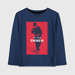 Лонгслив хлопковый детский Slim Shady: Eminem, цвет: тёмно-синий