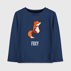 Лонгслив хлопковый детский Little Foxy, цвет: тёмно-синий