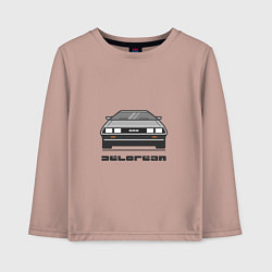 Лонгслив хлопковый детский DeLorean, цвет: пыльно-розовый