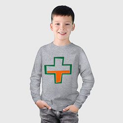 Лонгслив хлопковый детский TF2 Health, цвет: меланж — фото 2
