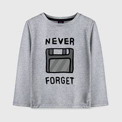 Лонгслив хлопковый детский Never Forget, цвет: меланж
