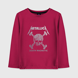 Лонгслив хлопковый детский Metallica: Death magnetic, цвет: маджента
