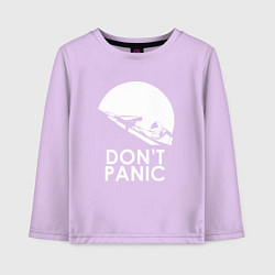Лонгслив хлопковый детский Elon: Don't Panic, цвет: лаванда