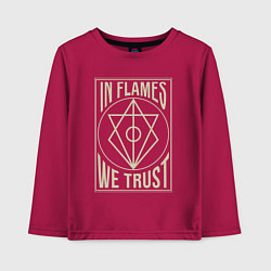 Лонгслив хлопковый детский In Flames: We Trust, цвет: маджента