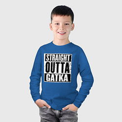 Лонгслив хлопковый детский Straight Outta Gatka, цвет: синий — фото 2