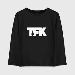 Лонгслив хлопковый детский TFK: White Logo, цвет: черный