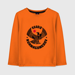 Лонгслив хлопковый детский Khabib: Dagestan Eagle, цвет: оранжевый