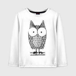 Детский лонгслив Owl grafic