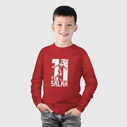 Лонгслив хлопковый детский Salah 11, цвет: красный — фото 2