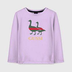 Лонгслив хлопковый детский GUSSI GG, цвет: лаванда